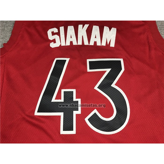 Camiseta Toronto Raptors Pascal Siakam NO 43 Icon 2020-21 Rojo